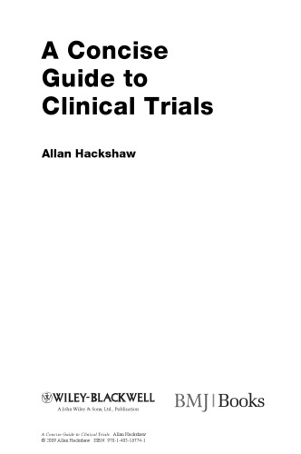 A Concise Guide to Clinical Trials