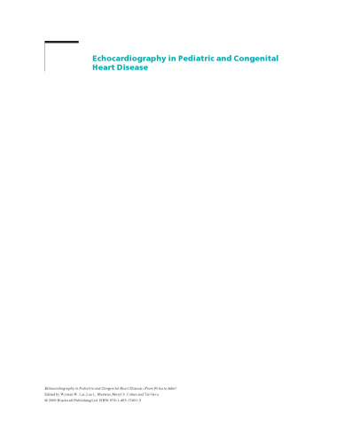 Echocardiography in Pediatric and Congenital Heart Disease: From Fetus to Adult