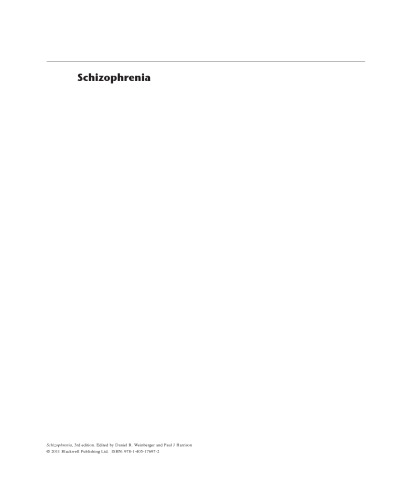 Schizophrenia, Third Edition