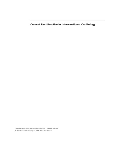 Current Best Practice in Interventional Cardiology