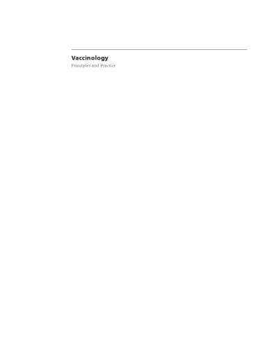 Vaccinology: Principles and Practice