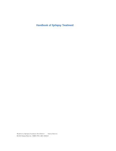 Handbook of Epilepsy Treatment, Third Edition