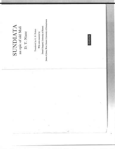 Sundiata: An Epic of old Mali
