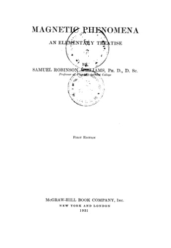 Magnetic Phenomena - An Elementary Treatise