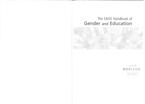 The SAGE Handbook of Gender and Education