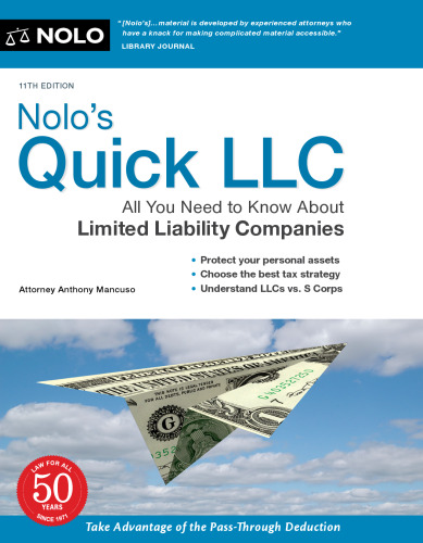 Nolo's quick LLC : all you need to know about limited liability companies