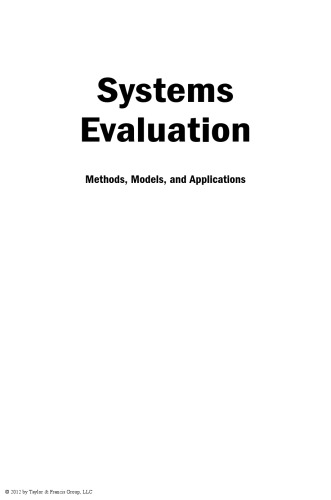 Systems Evaluation: Methods, Models and Applications