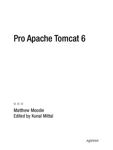 Pro Apache Tomcat 6