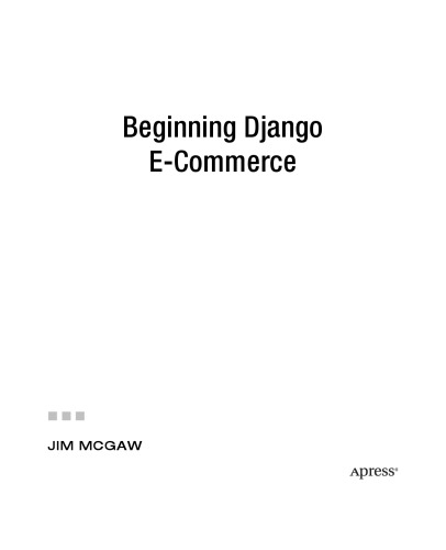 Beginning Django E-Commerce