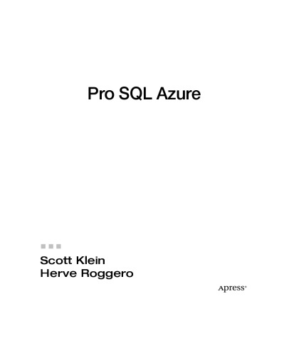 Pro Sql Azure