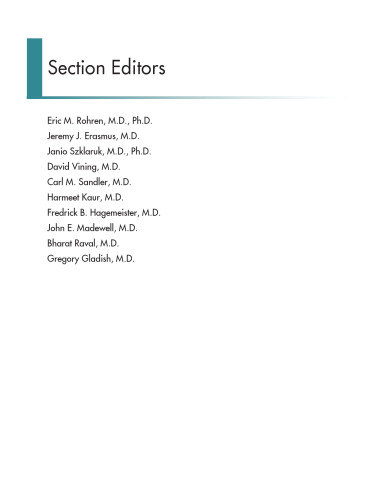 Oncologic Imaging: A Multidisciplinary Approach