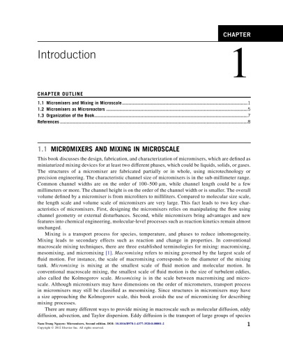 Micromixers. Fundamentals, Design and Fabrication