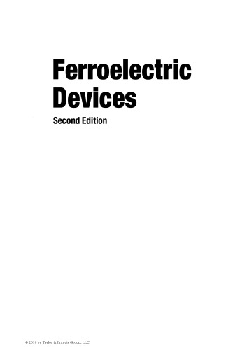 Ferroelectric Devices 2nd Edition