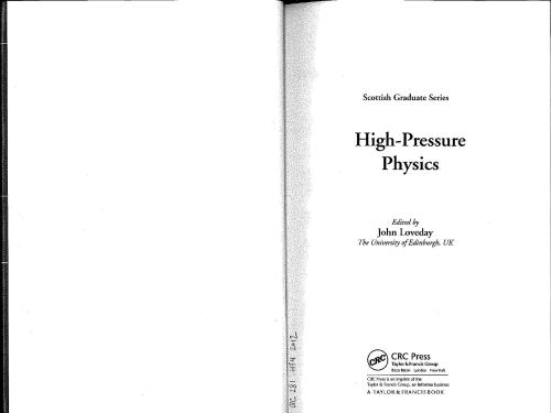High-pressure physics