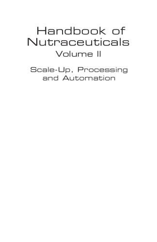 Handbook of nutraceuticals