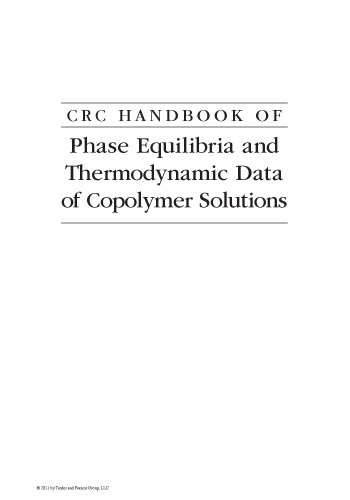 CRC Handbook of Phase Equilibria and Thermodynamic Data of Copolymer Solutions