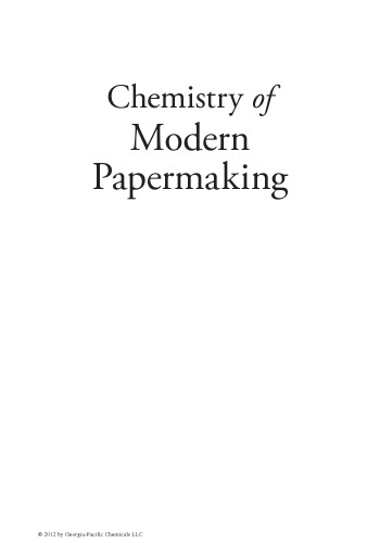 Chemistry of Modern Papermaking