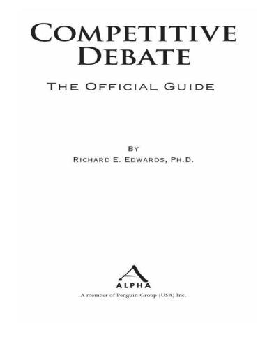 Competitive Debate: The Official Guide