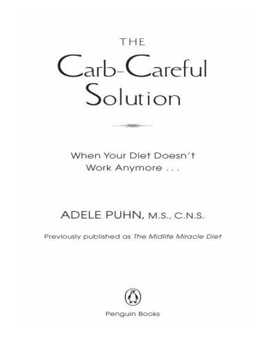 The Carb-Careful Solution: When Your Diet Doesn't Work Anymore…