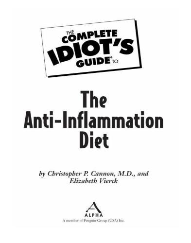 The Complete Idiot's Guide to the Anti-Inflammation Diet