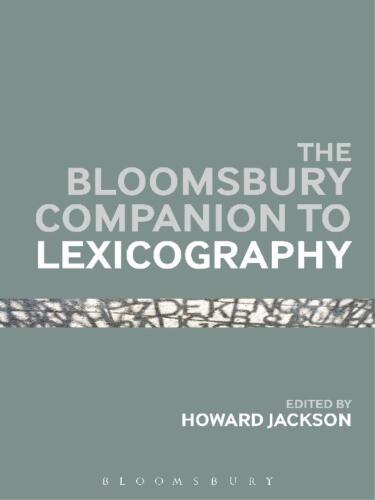 The Bloomsbury Companion To Lexicography