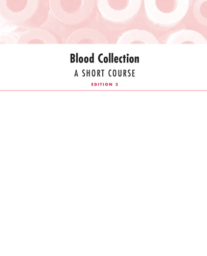 Blood collection : a short course