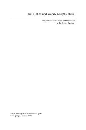 Handbook of Service Science