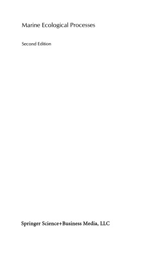 Marine Ecological Processes