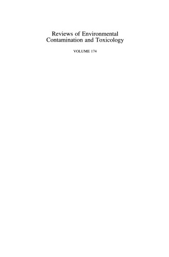 Reviews of Environmental Contamination and Toxicology: Continuation of Residue Reviews