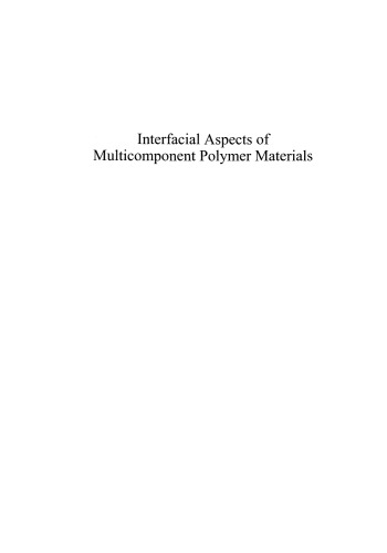 Interfacial Aspects of Multicomponent Polymer Materials