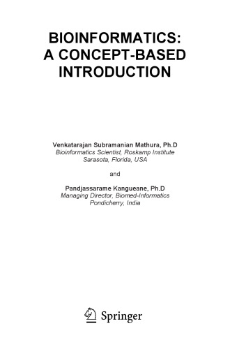 Bioinformatics - A Concept-Based Introduction