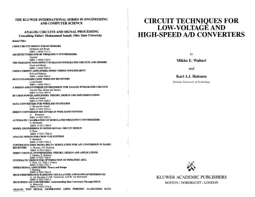 Circuit Techniques for Low-Voltage and High-Speed A/D Converters