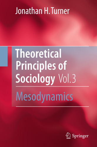 Theoretical Principles of Sociology, Volume 3: Mesodynamics