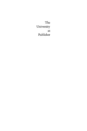 The University as Publisher