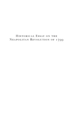 Historical Essay on the Neapolitan Revolution of 1799