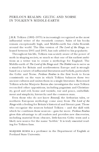 Perilous Realms: Celtic and Norse in Tolkien's Middle-earth