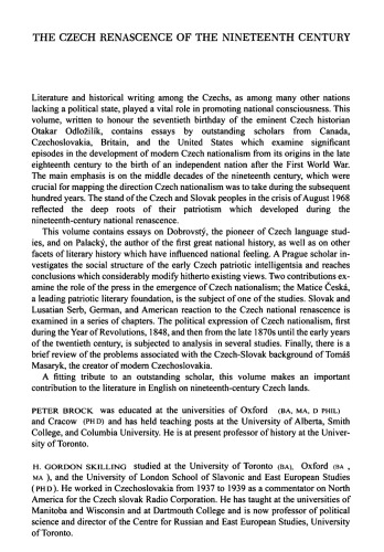 The Czech Renascence of the Nineteenth Century