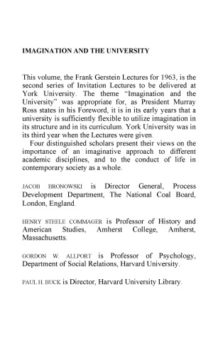 Imagination and the University