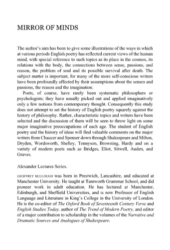 Mirror of Minds: Psychological Beliefs in English Poetry