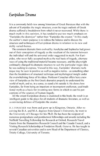 Euripidean Drama: Myth, Theme and Structure