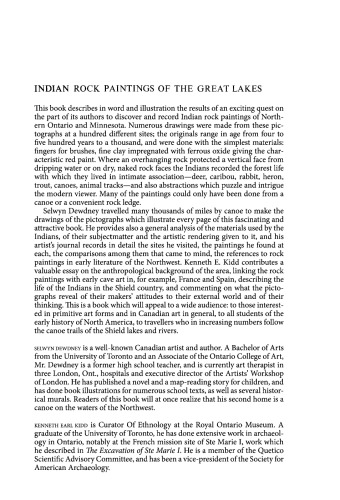 Indian Rock Paintings of the Great Lakes