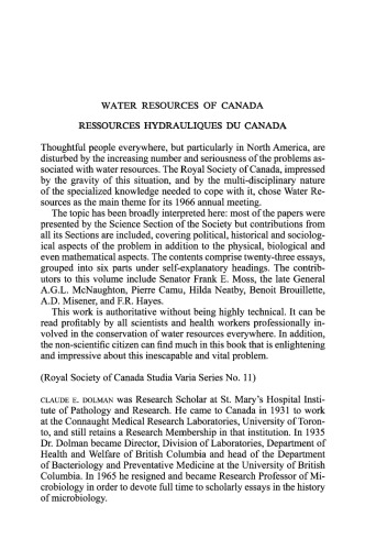 Water Resources of Canada