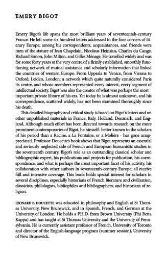Emery Bigot: Seventeenth-Century French Humanist