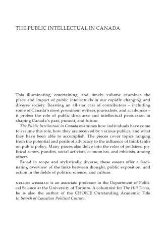 The Public intellectual in Canada