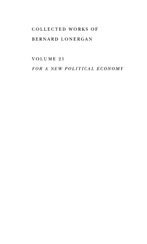 For a New Political Economy: Volume 21