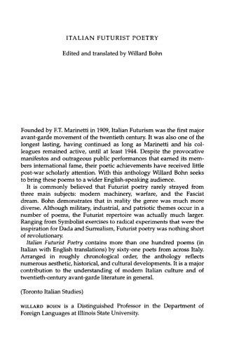 Italian Futurist Poetry