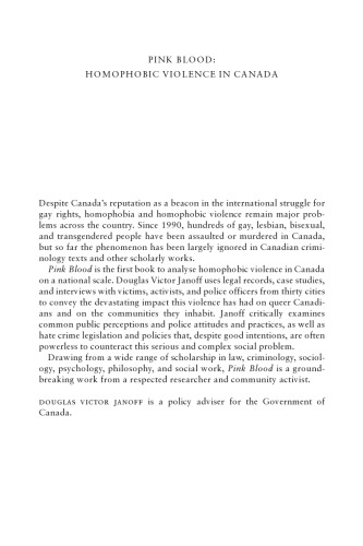 Pink Blood: Homophobic Violence in Canada
