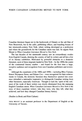 When Canadian Literature Moved To New York