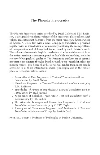 Anaxagoras of Clazomenae: Fragments and Testimonia