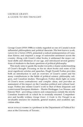 George Grant: A Guide to His Thought
